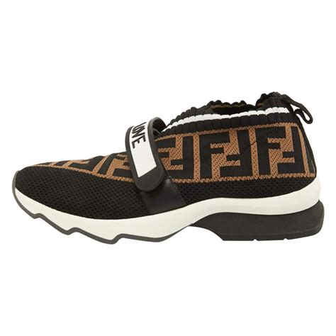 fendi zucca ribbed slip on sneakers|Fendi zucca ff sneakers.